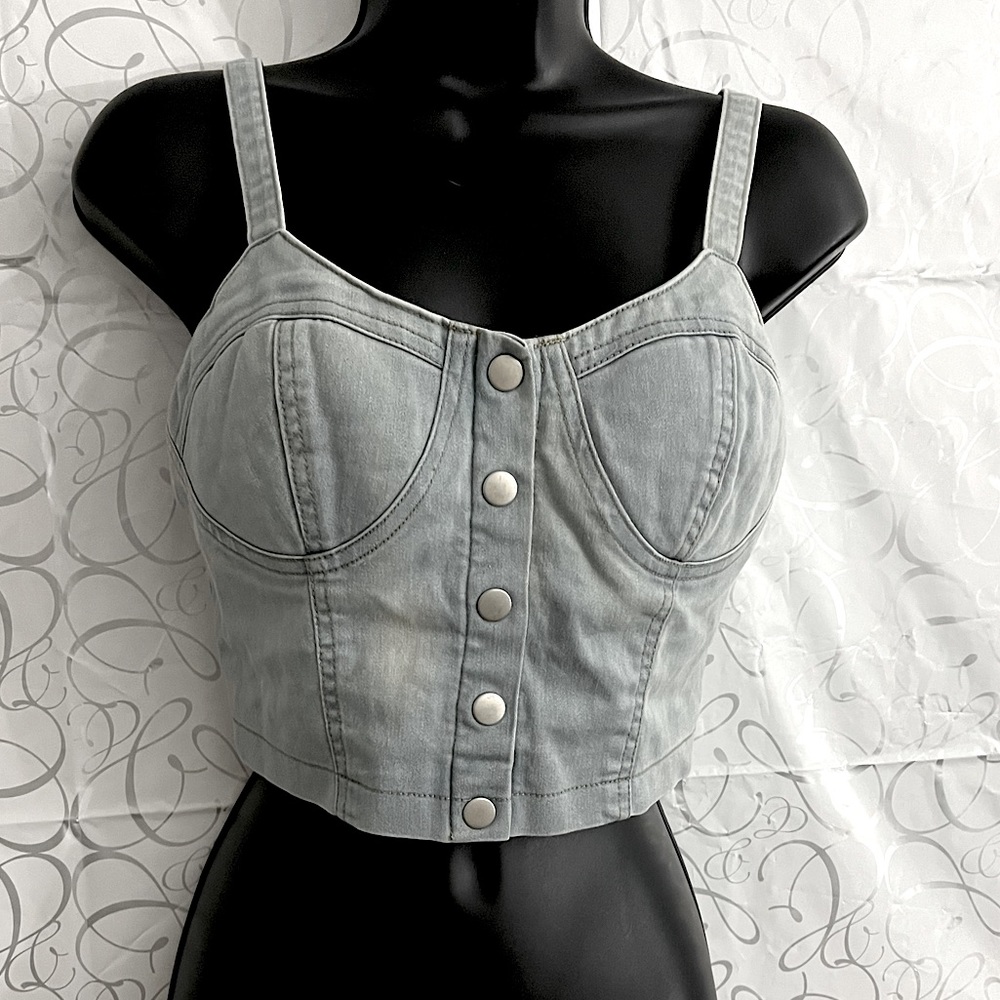 Forever 21 Jean Crop Top